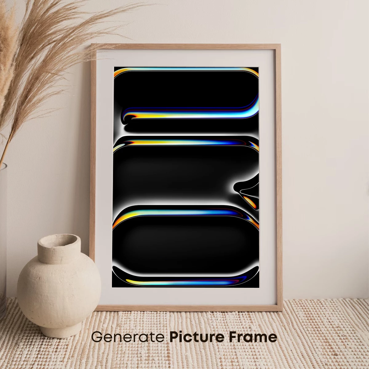 Iridescent Black Ovals: A Symphony of Light and Shadow - Image 7