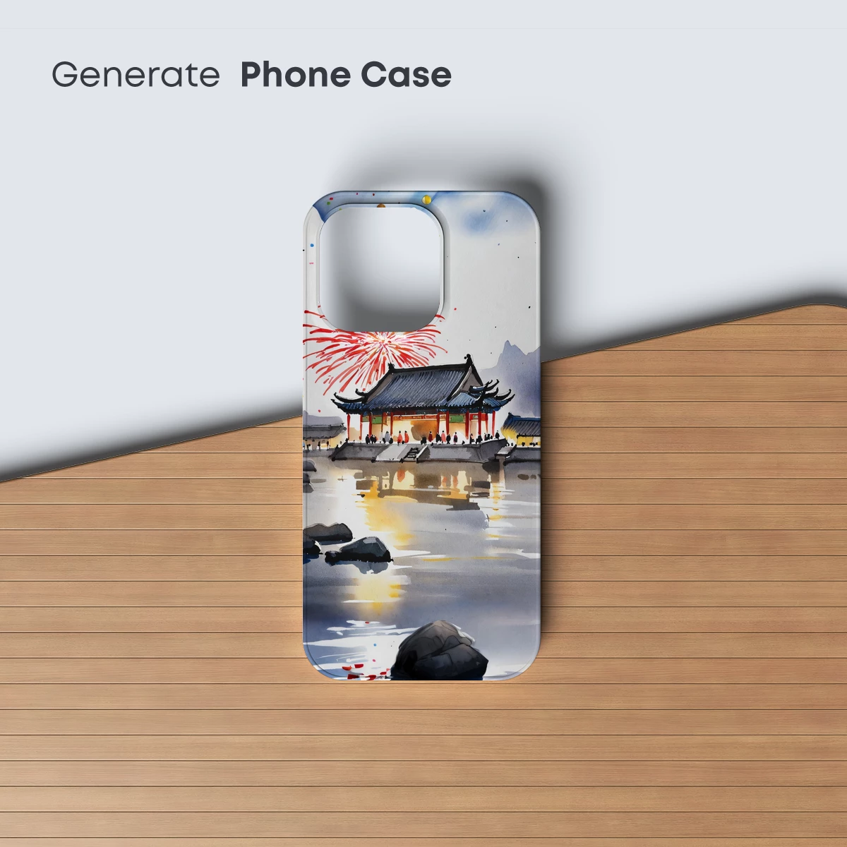 Eternal Lanterns: Festive Fireworks Over Ancient Pavilions - Image 3