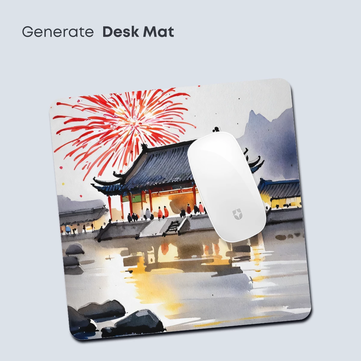 Eternal Lanterns: Festive Fireworks Over Ancient Pavilions - Image 4