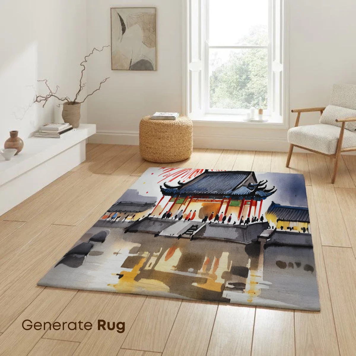 Eternal Lanterns: Festive Fireworks Over Ancient Pavilions - Image 6