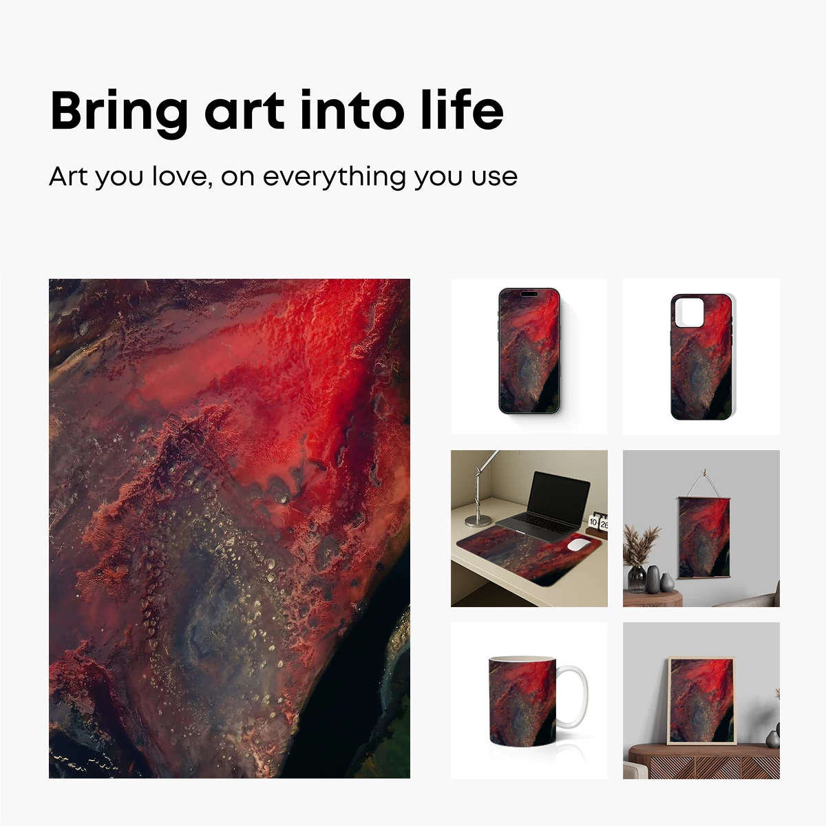 Crimson Cosmic Canvas: A Mars-Inspired Odyssey - Image 2