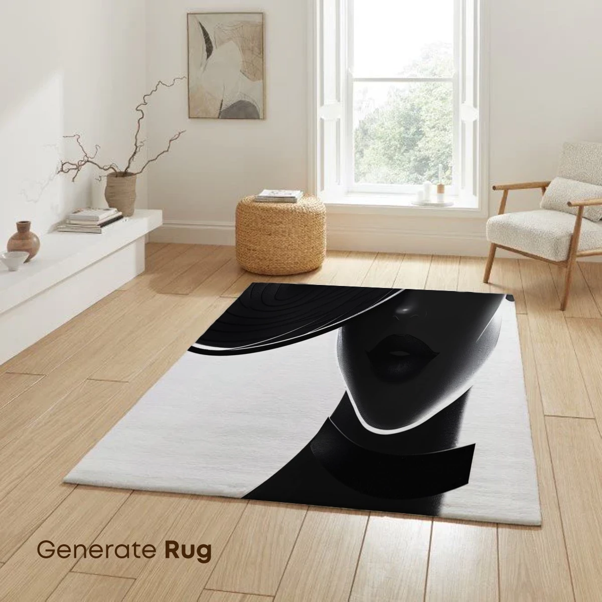 Elegant Noir: Shadowed Hat Silhouette - Image 6