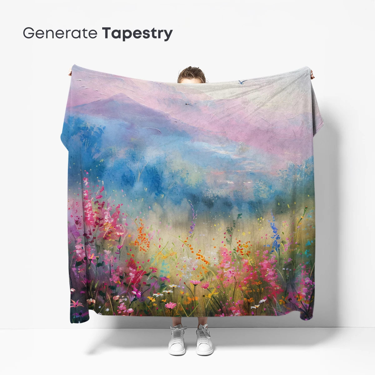 Enchanted Floral Dawn: A Painterly Symphony of Wildflowers and Mist - Image 5