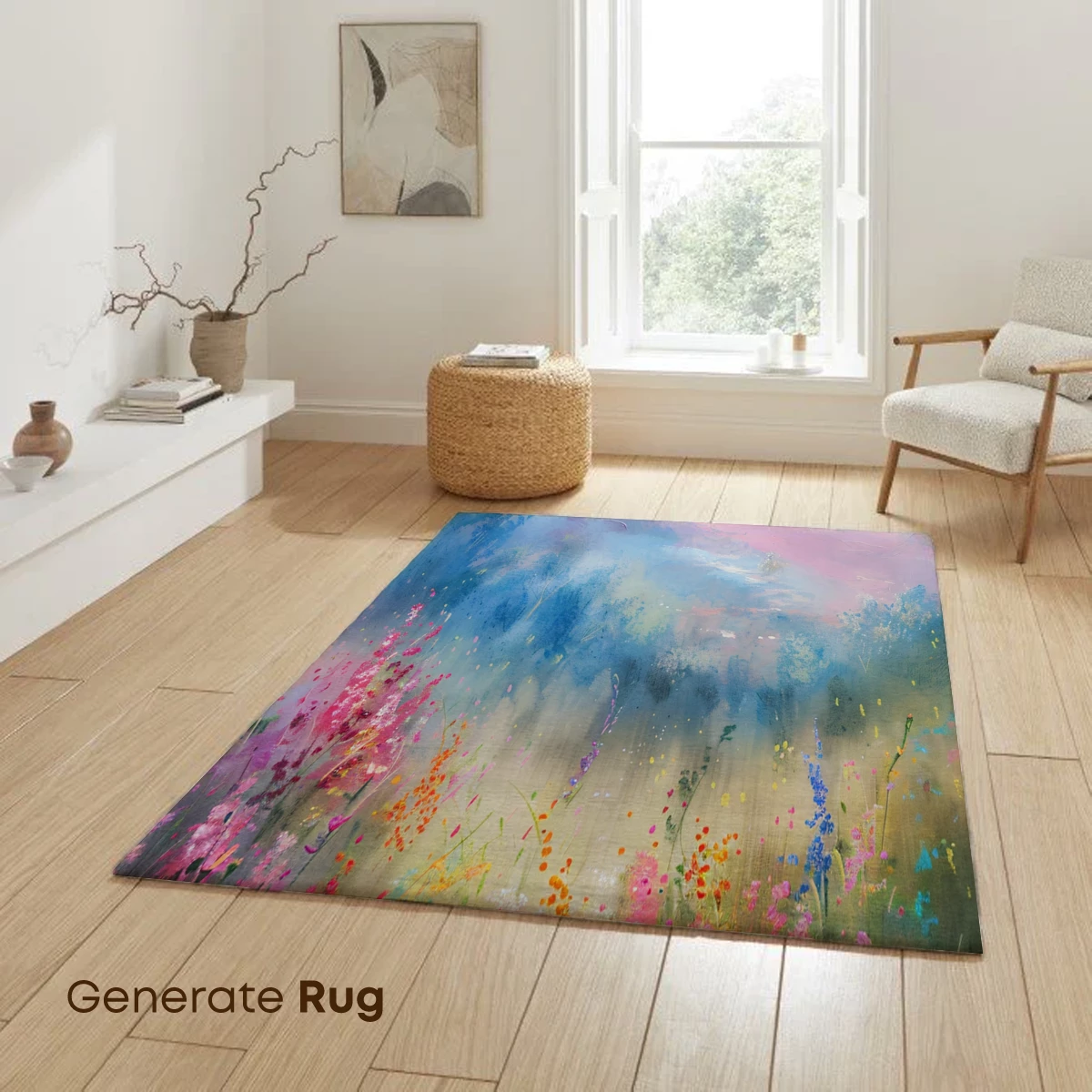 Enchanted Floral Dawn: A Painterly Symphony of Wildflowers and Mist - Image 6