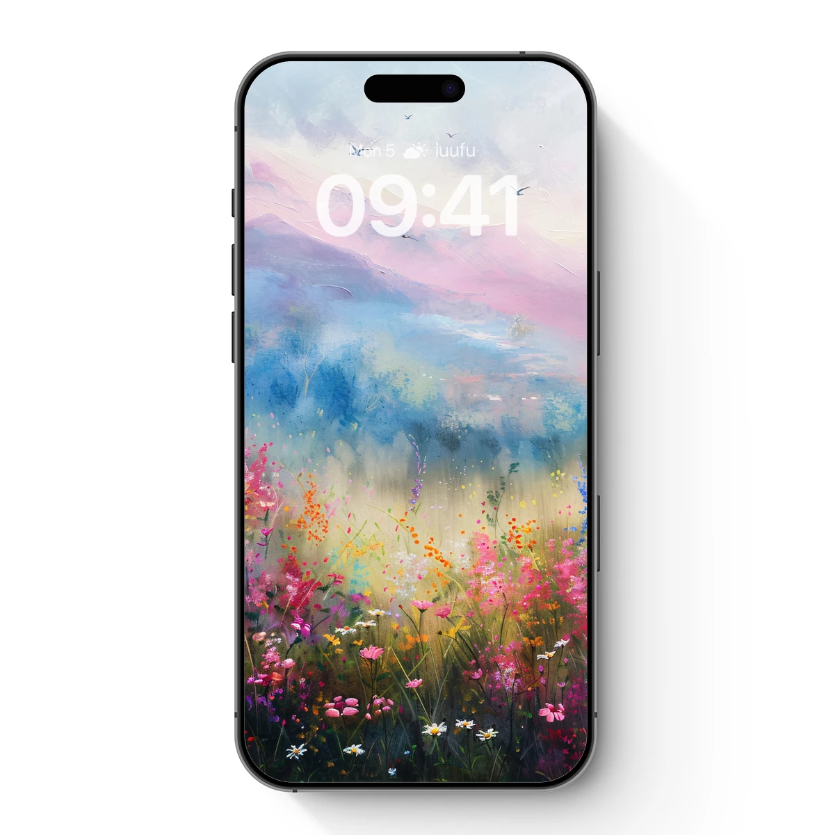 Enchanted Floral Dawn: A Painterly Symphony of Wildflowers and Mist