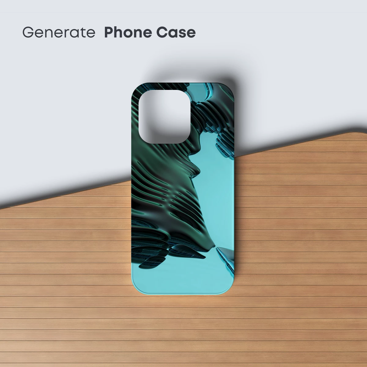 Fluid Sculpture in Teal: Abstract Waves of Form - Image 3