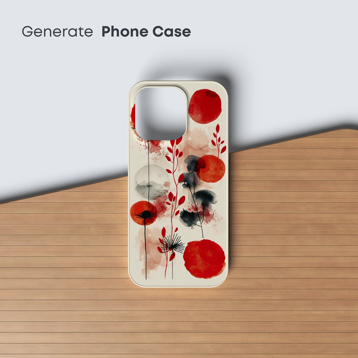 Abstract Red Poppies in Watercolor Harmony - Image 3