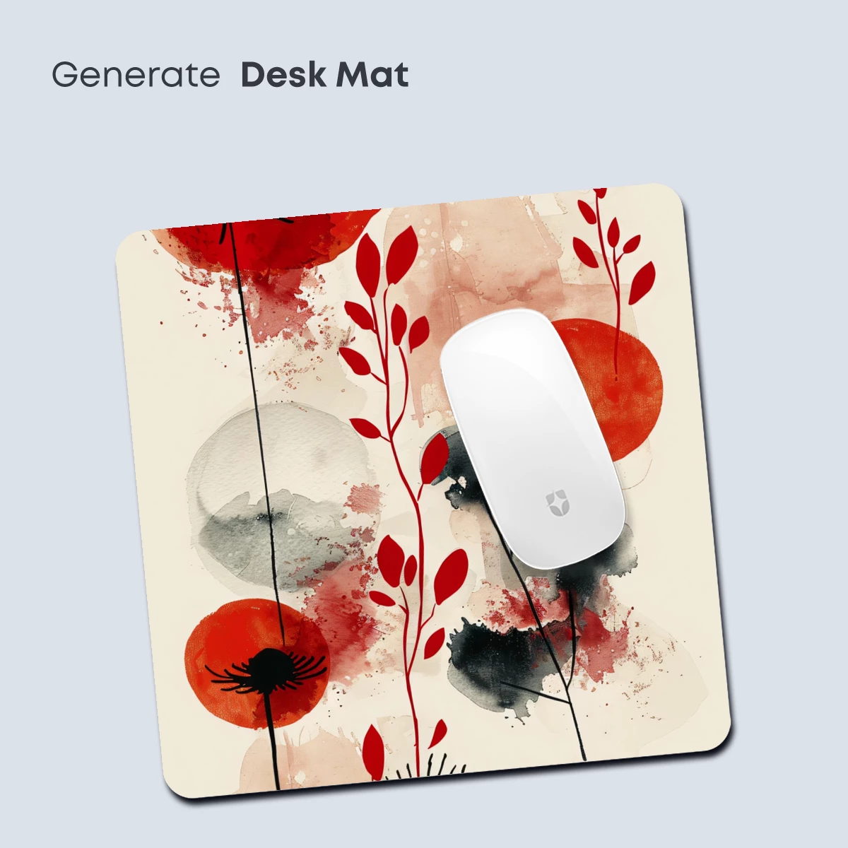 Abstract Red Poppies in Watercolor Harmony - Image 4