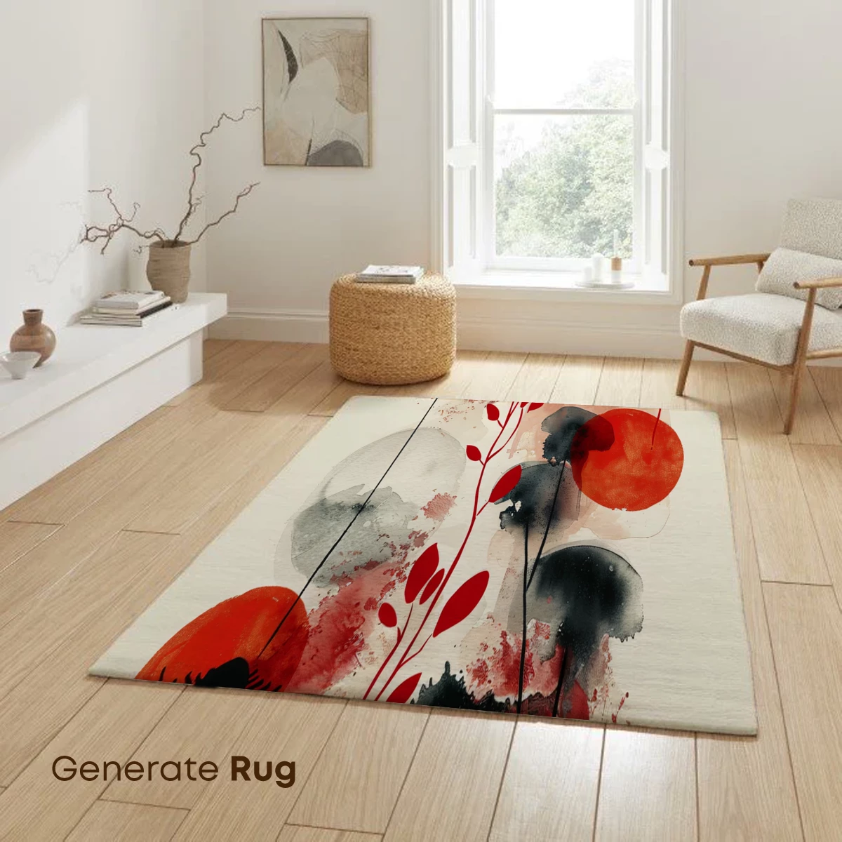 Abstract Red Poppies in Watercolor Harmony - Image 6