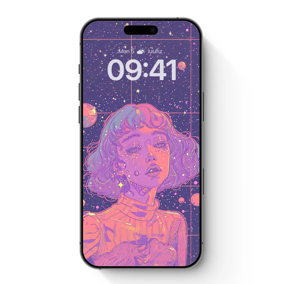 Cosmic Curiosity: Surreal Portrait in Stardust