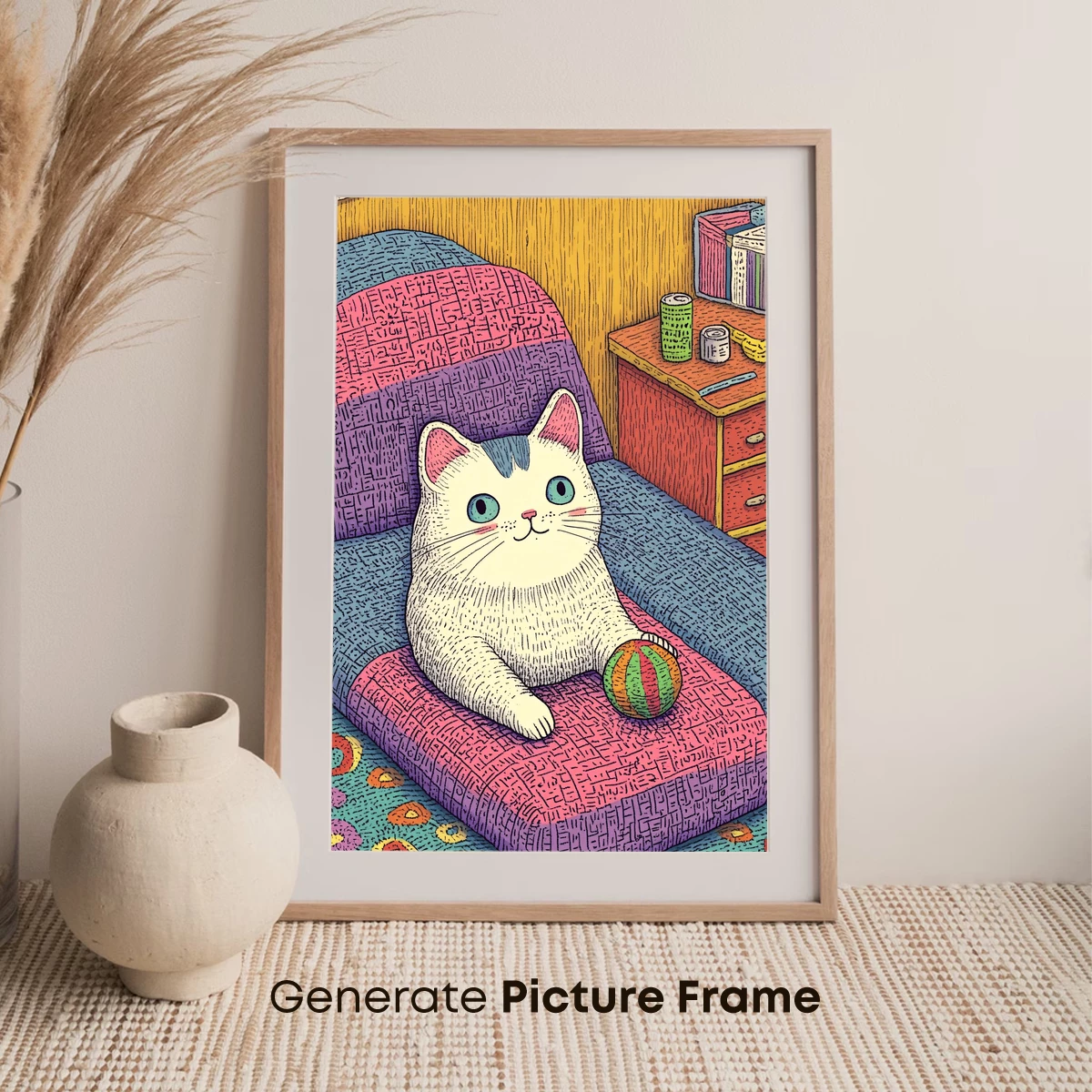 Cozy Cat in a Whimsical Room - Image 7