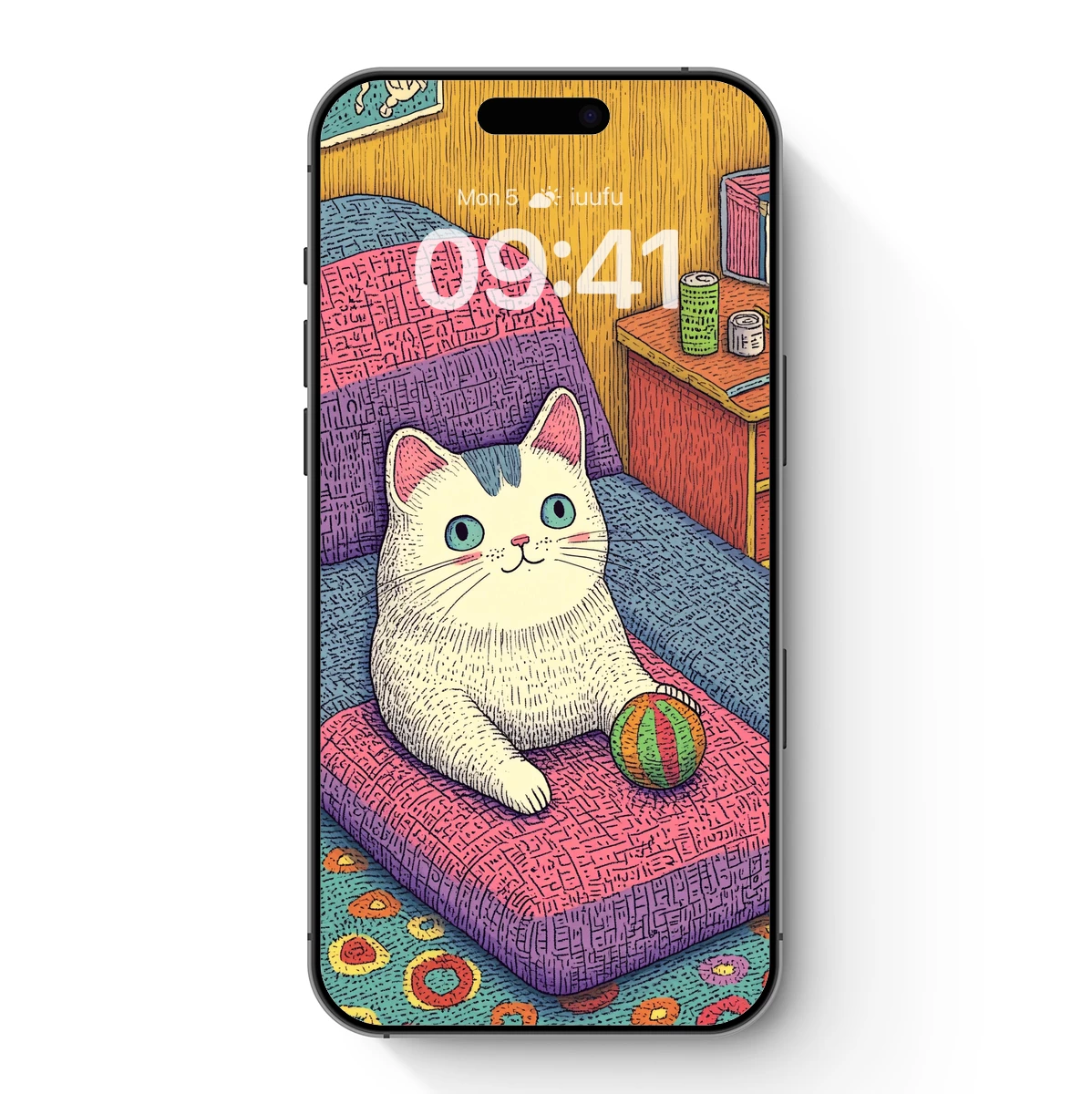 Cozy Cat in a Whimsical Room