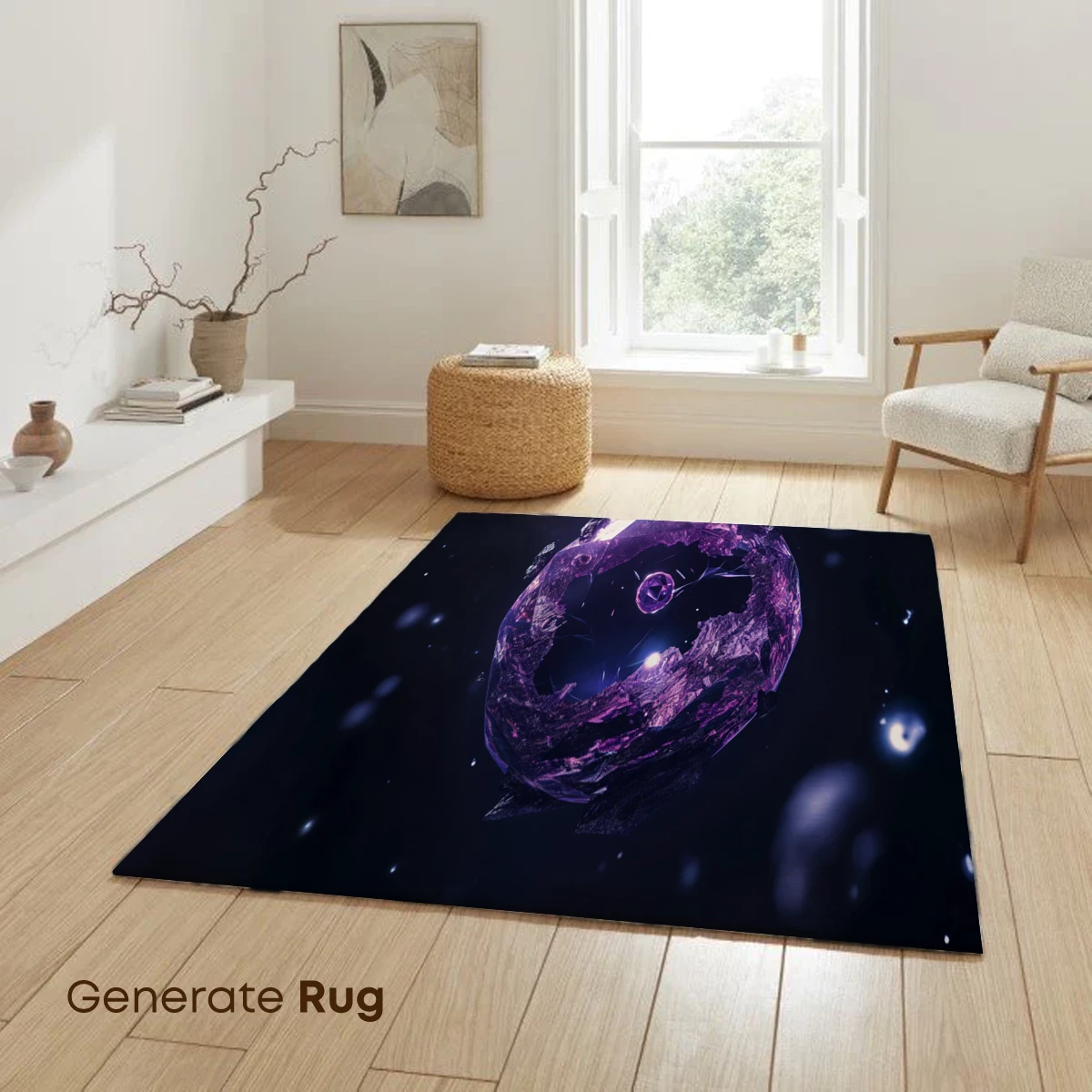 Cosmic Diamond: Shattered Purple Gem in Space - Image 6