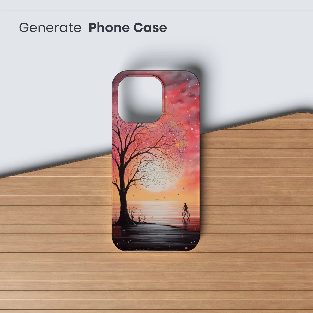 Eternal Sunset Cycle: Tree of Life and Solitary Cyclist - Image 3