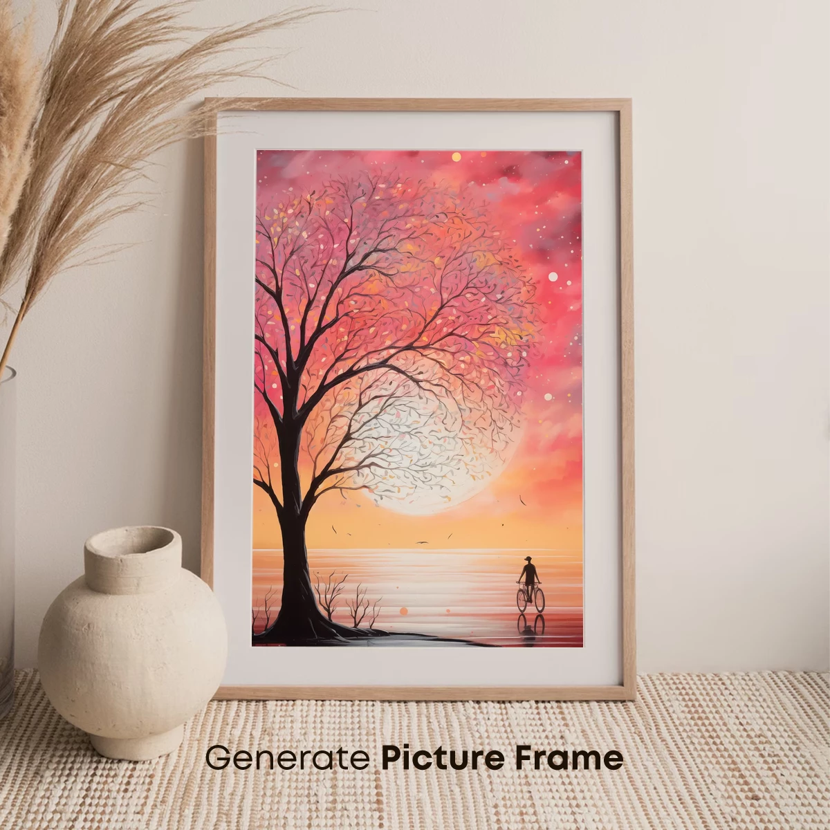 Eternal Sunset Cycle: Tree of Life and Solitary Cyclist - Image 7