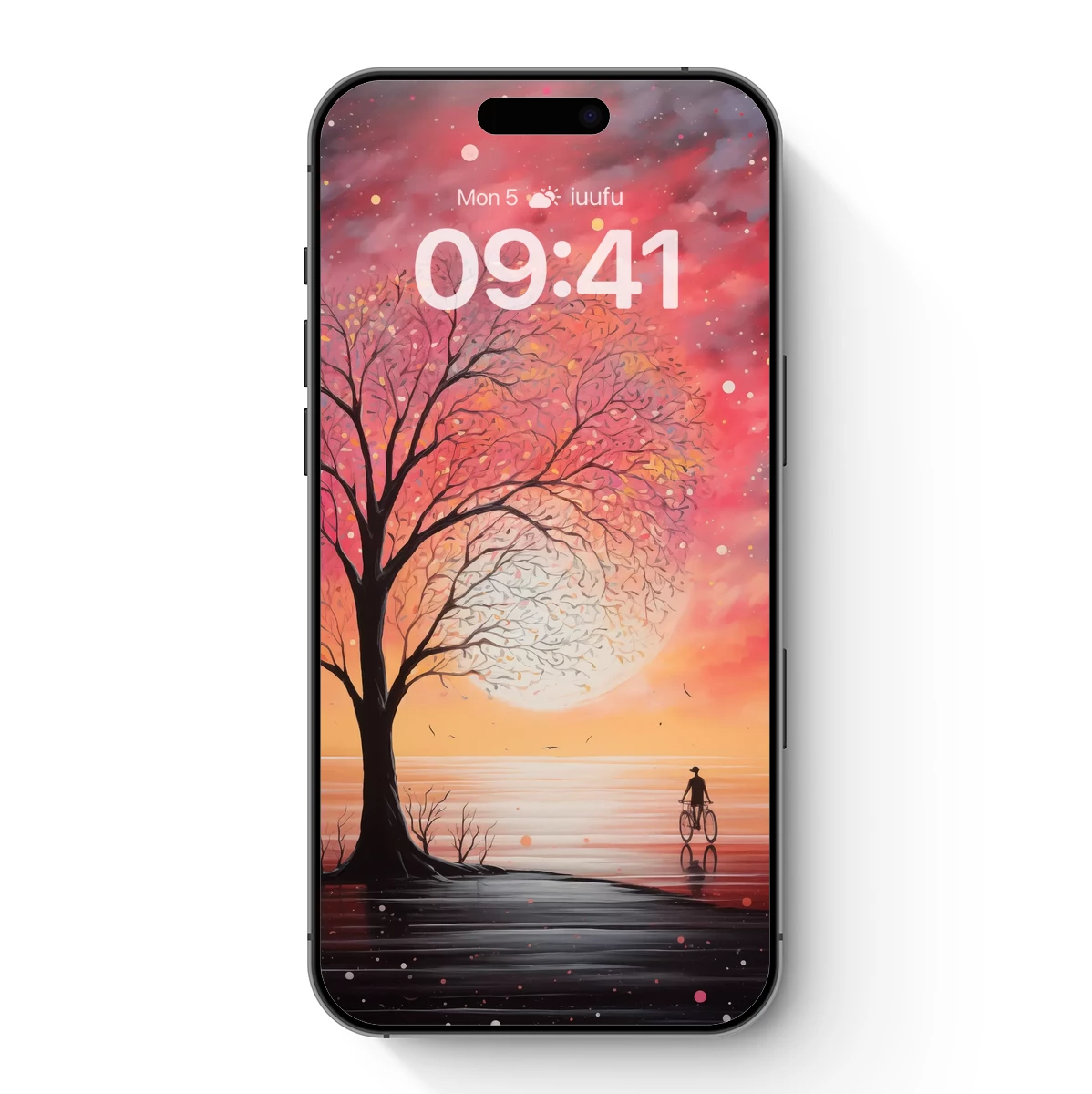 Eternal Sunset Cycle: Tree of Life and Solitary Cyclist