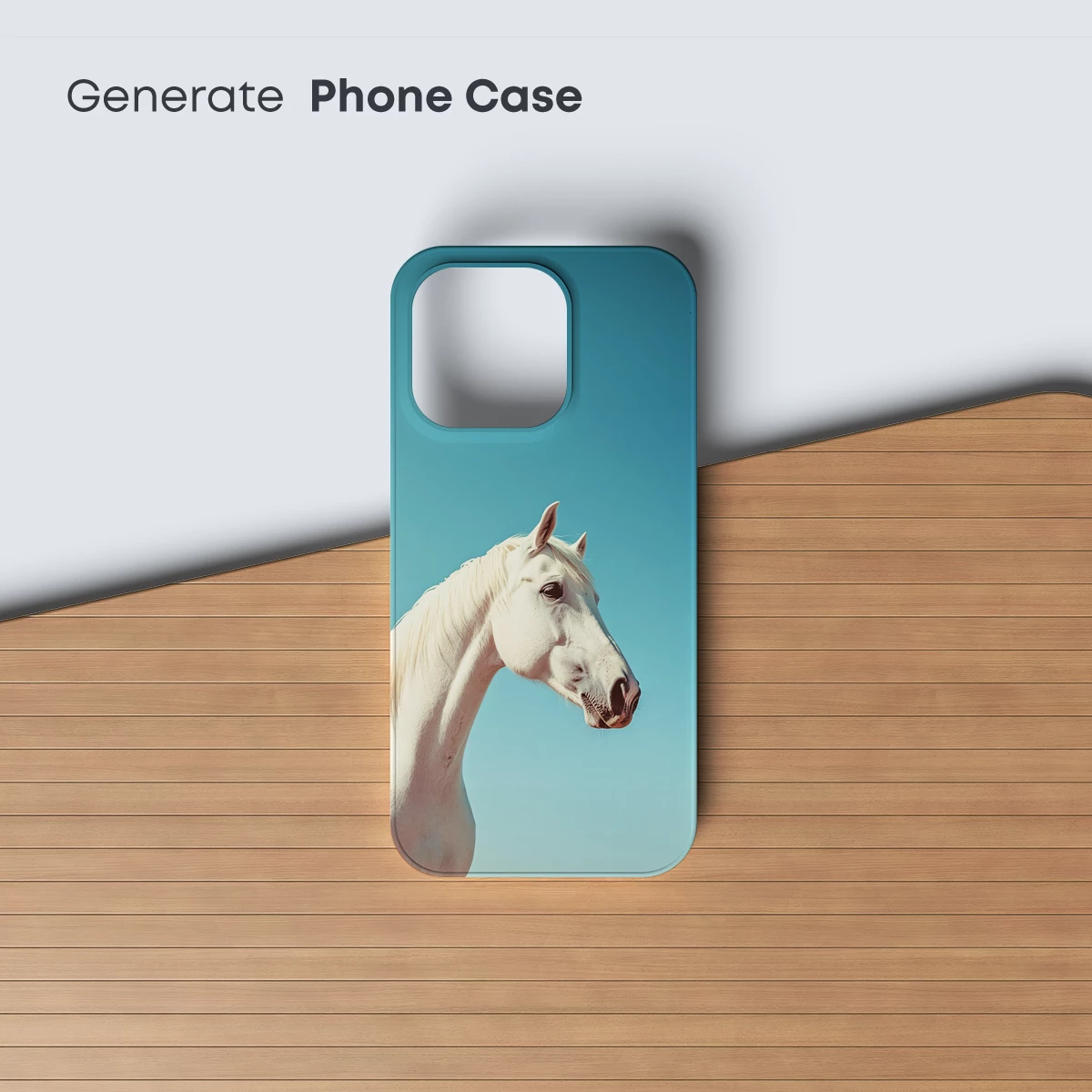 Elegant White Horse Against Azure Sky - Image 3