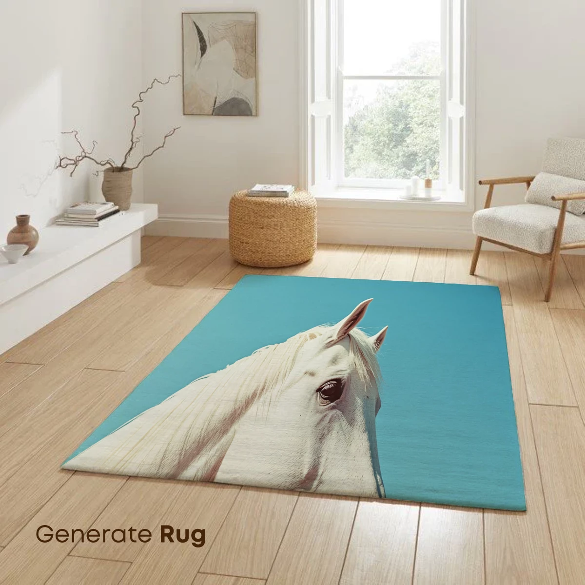 Elegant White Horse Against Azure Sky - Image 6