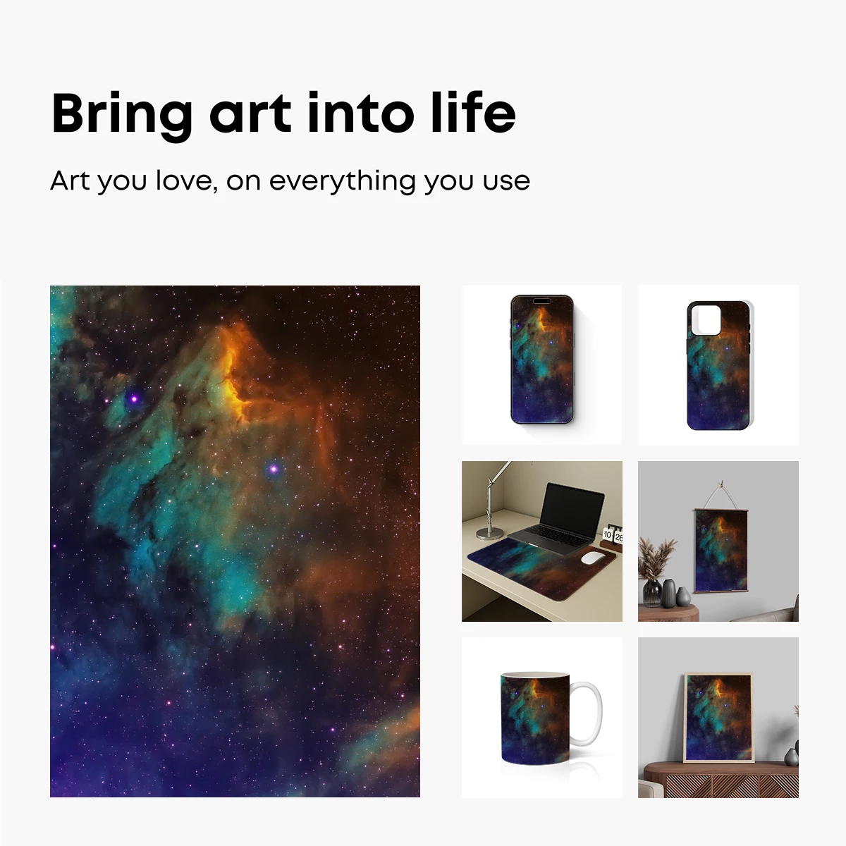 Cosmic Nebula Symphony: Celestial Clouds in Vivid Harmony - Image 2