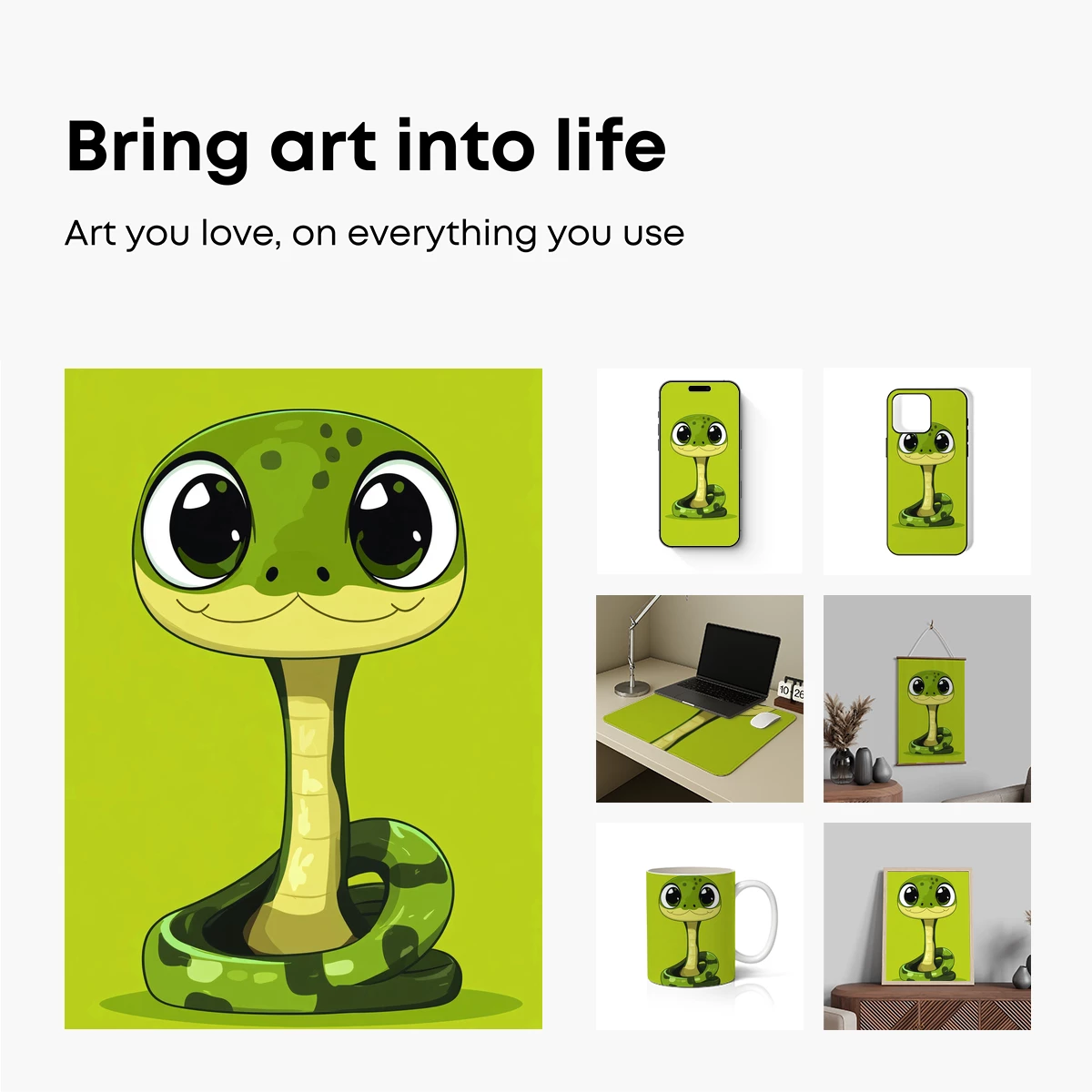 Charming Cartoon Snake with Big Eyes - Image 2