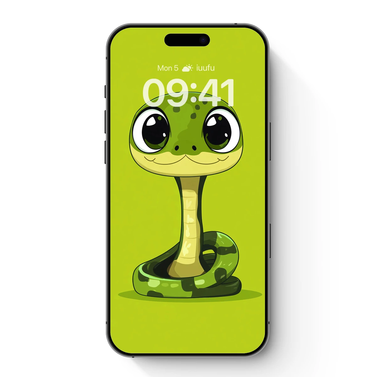 Charming Cartoon Snake with Big Eyes