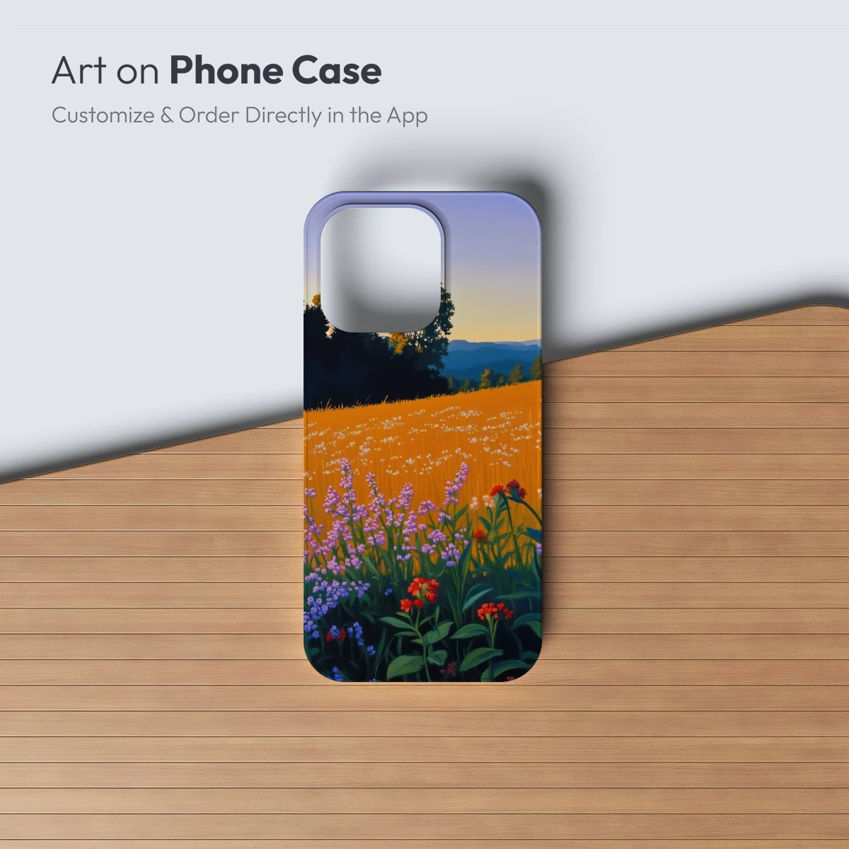 Golden Field Symphony: Floral Harmony at Dusk - Image 3