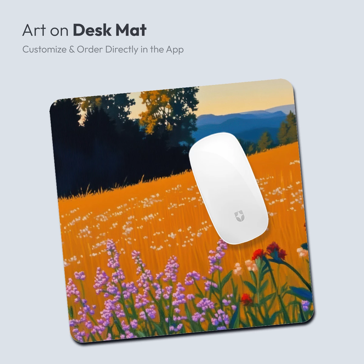 Golden Field Symphony: Floral Harmony at Dusk - Image 4