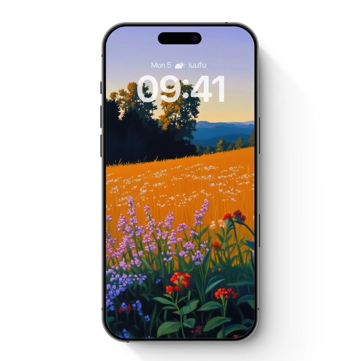 Golden Field Symphony: Floral Harmony at Dusk