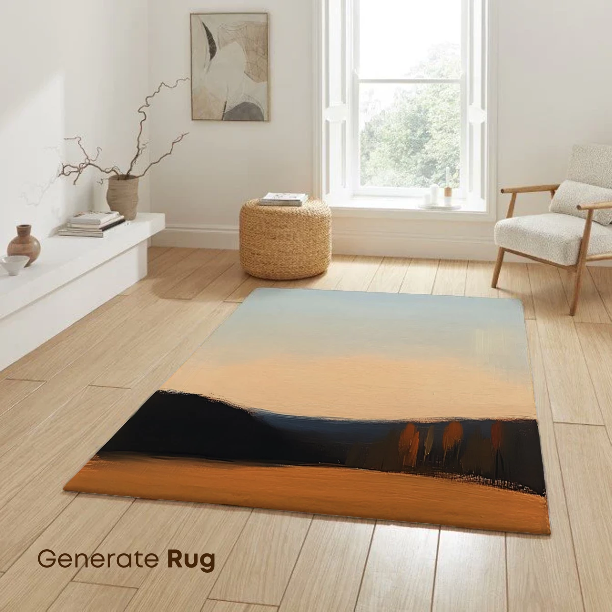 Golden Horizon: Abstract Landscape Elegance - Image 6