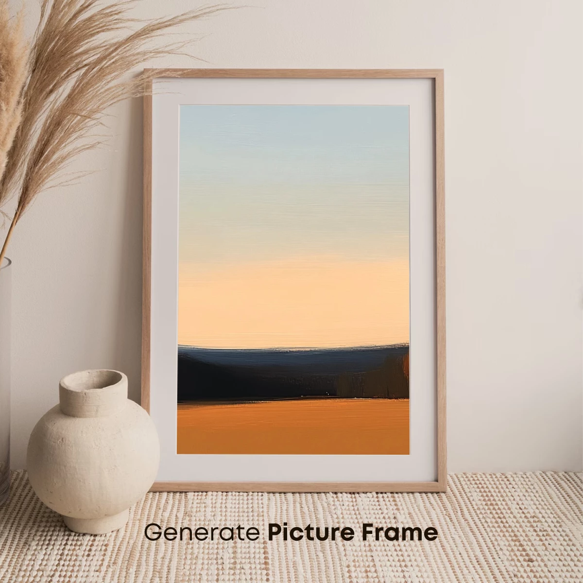 Golden Horizon: Abstract Landscape Elegance - Image 7
