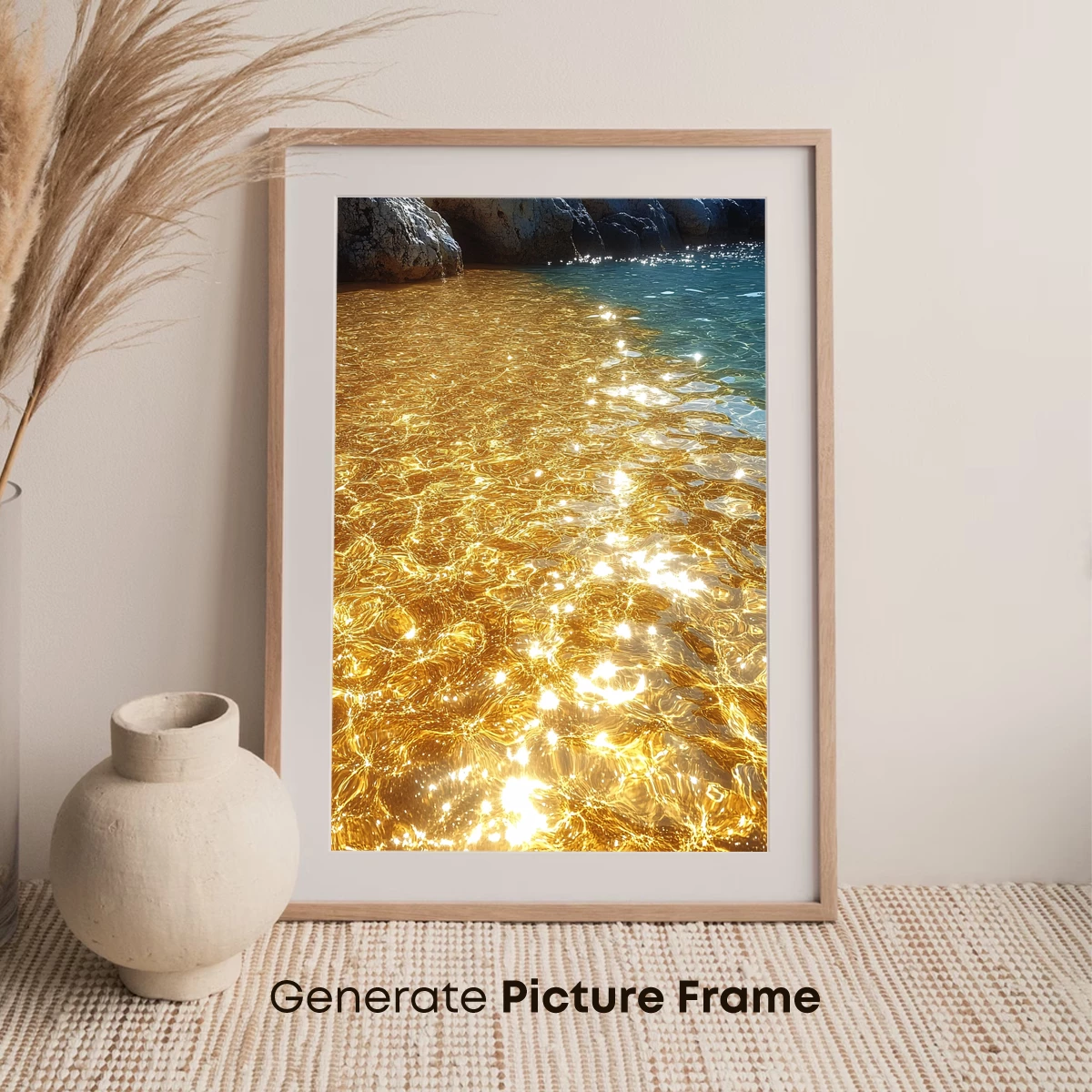 Golden Ripple Reflections: Sunlit Water Symphony - Image 7