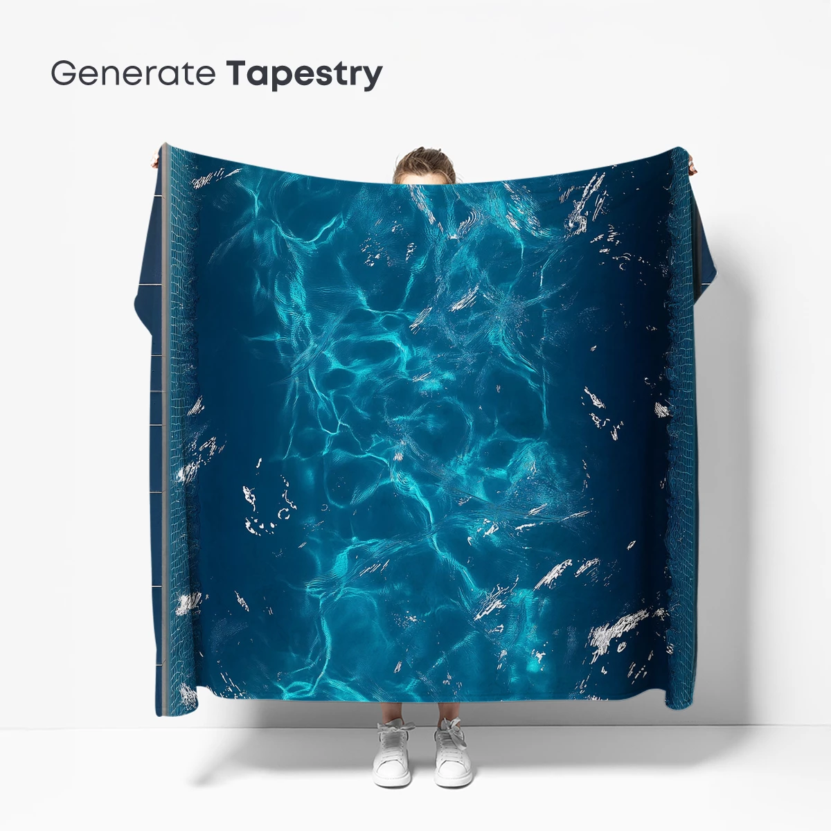 Deep Blue Abyss: A Liquid Canvas of Turquoise Waves - Image 5