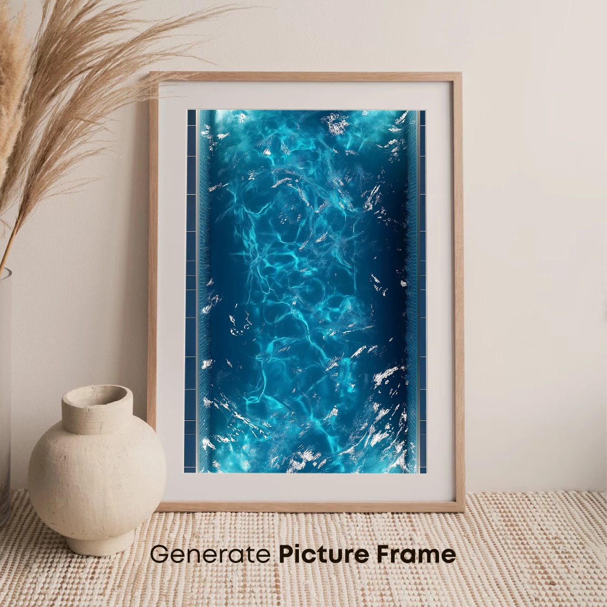 Deep Blue Abyss: A Liquid Canvas of Turquoise Waves - Image 7