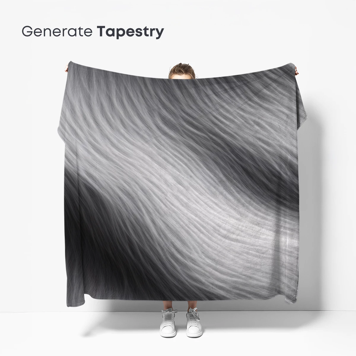 Ethereal Silk Waves: Monochrome Flow - Image 5