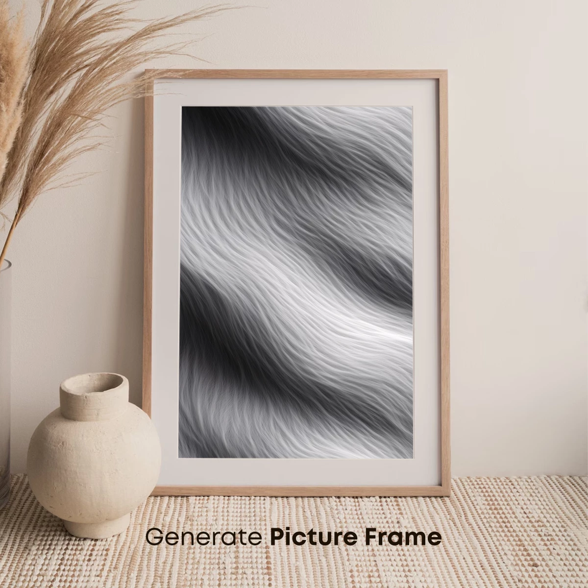 Ethereal Silk Waves: Monochrome Flow - Image 7