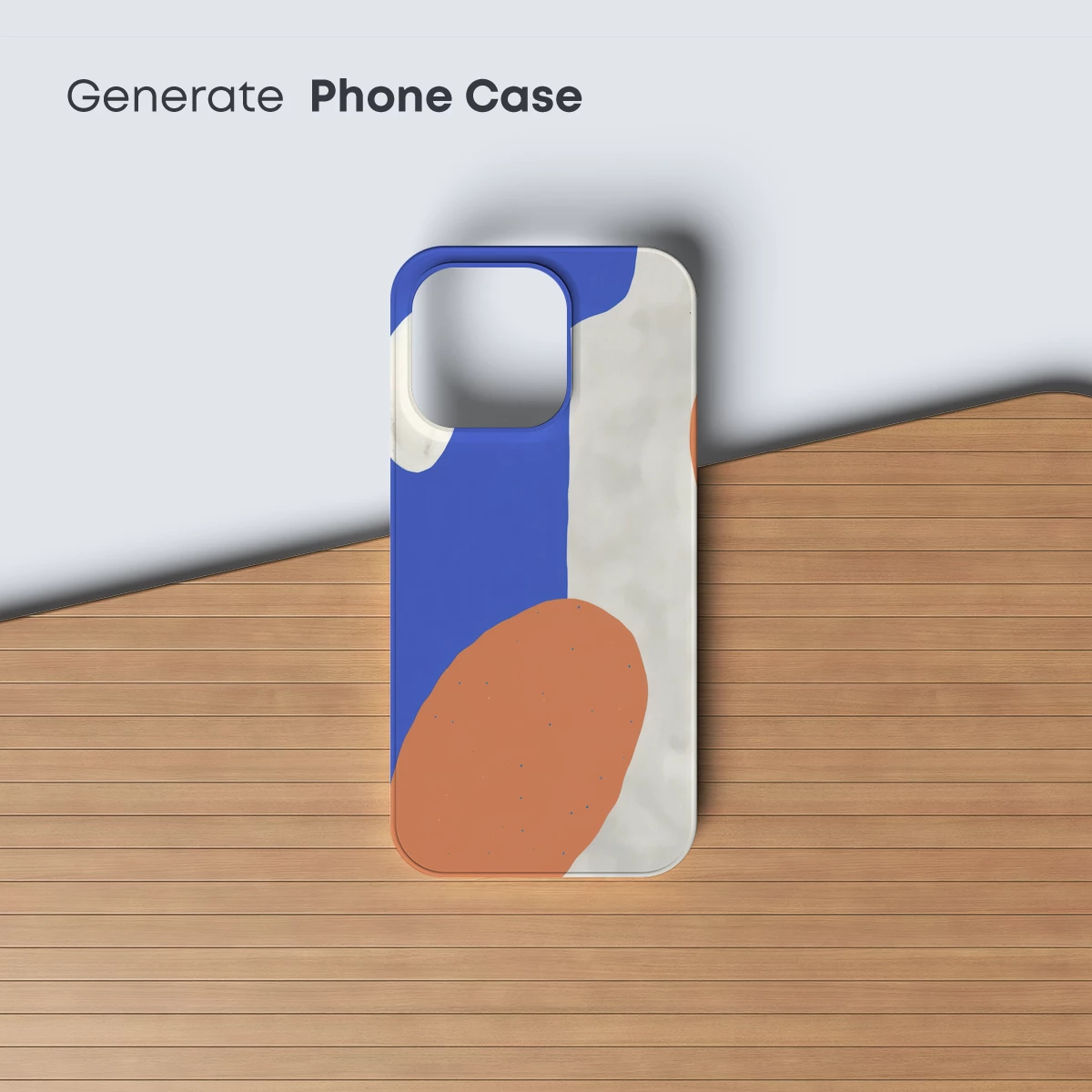 Abstract Harmony: Blue, White, and Coral Fusion - Image 3