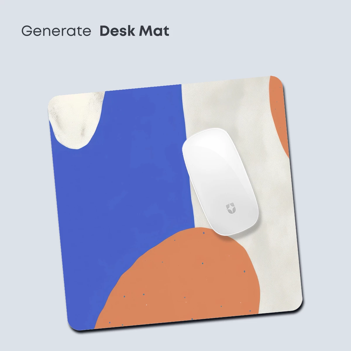 Abstract Harmony: Blue, White, and Coral Fusion - Image 4