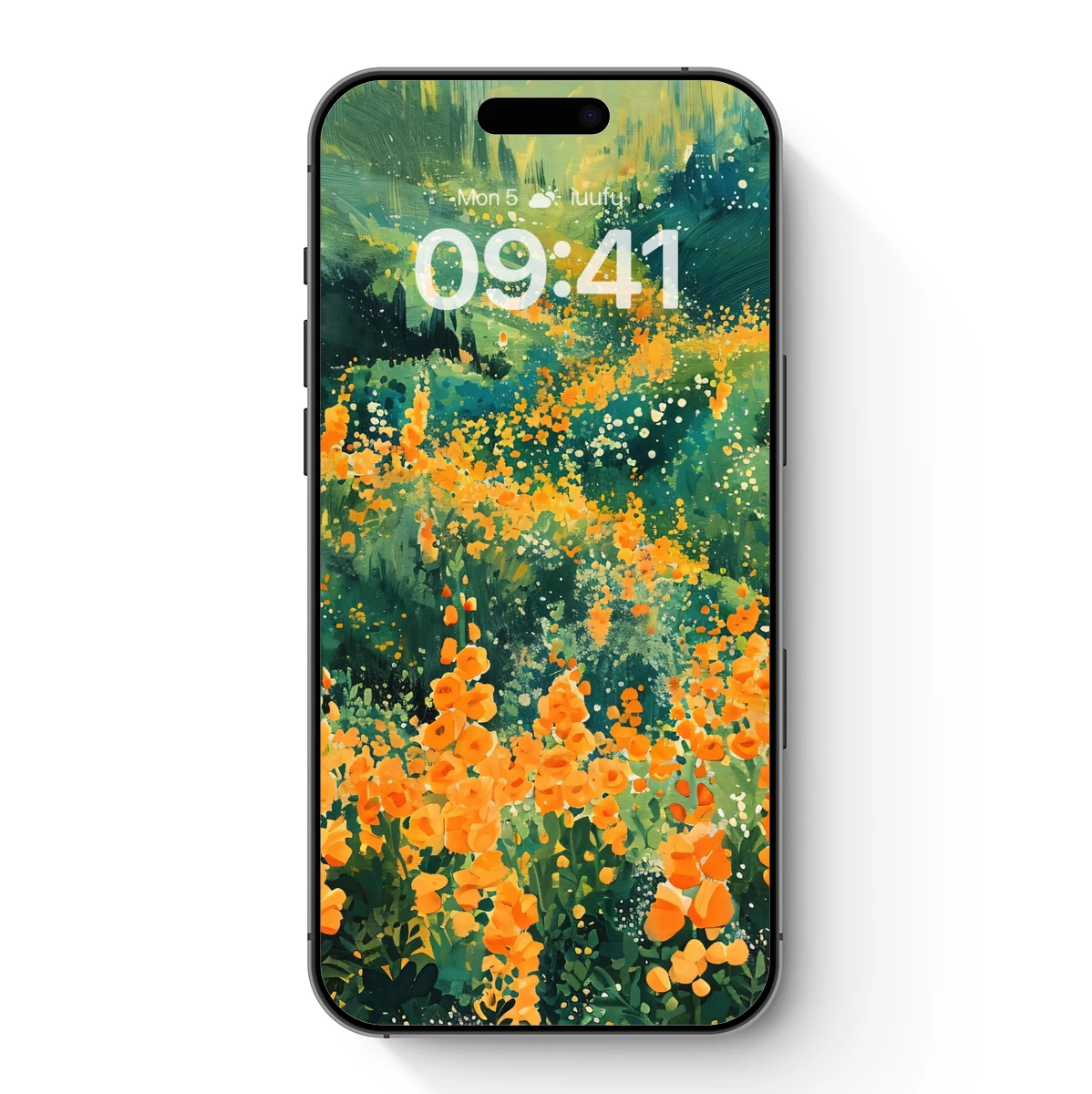 Golden Bloom Symphony: Abstract Floral Artistry