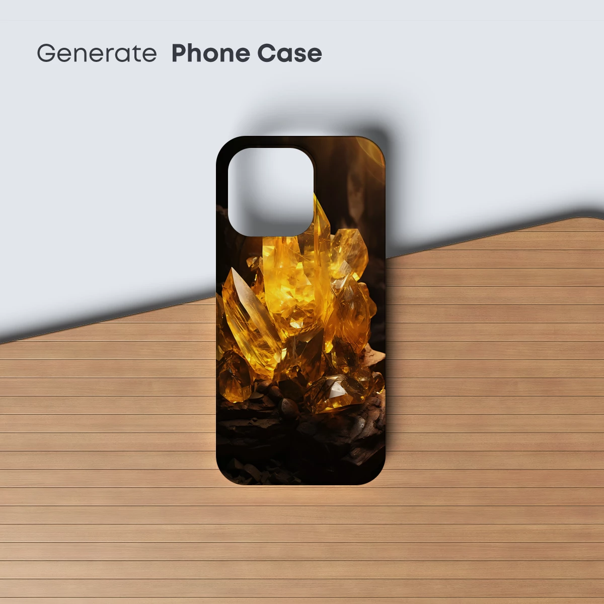 Golden Crystal Radiance: A Luminous Mineral Symphony - Image 3
