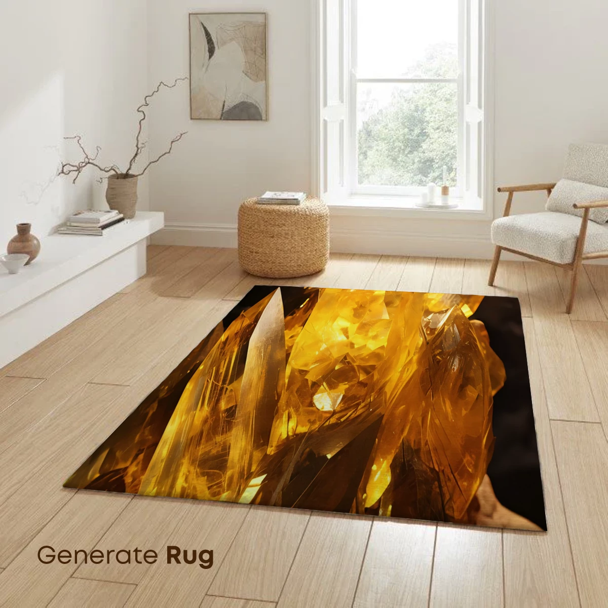 Golden Crystal Radiance: A Luminous Mineral Symphony - Image 6