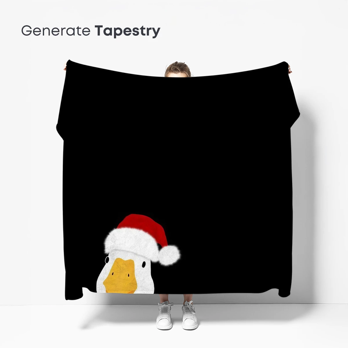 Festive Goose in Santa Hat: Minimalist Holiday Charm - Image 5