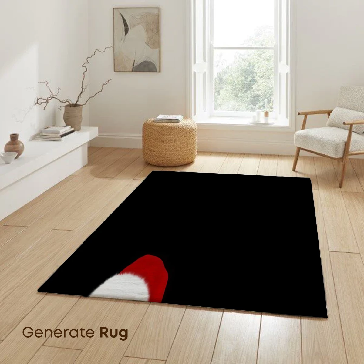 Festive Goose in Santa Hat: Minimalist Holiday Charm - Image 6