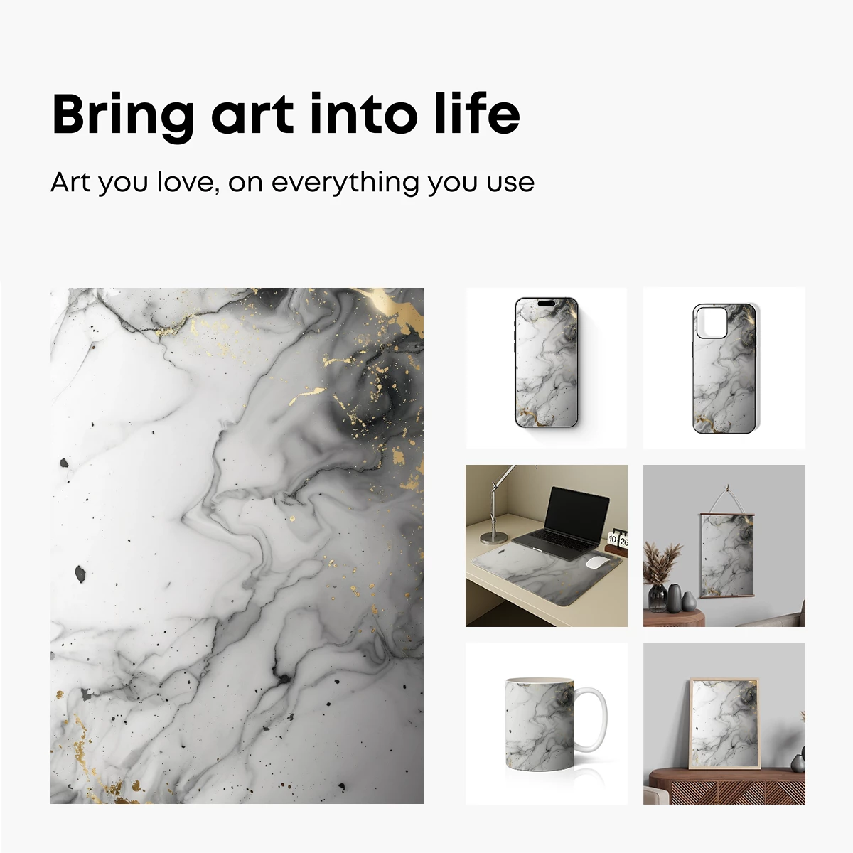 Elegant Marble Veins with Golden Flecks - Image 2