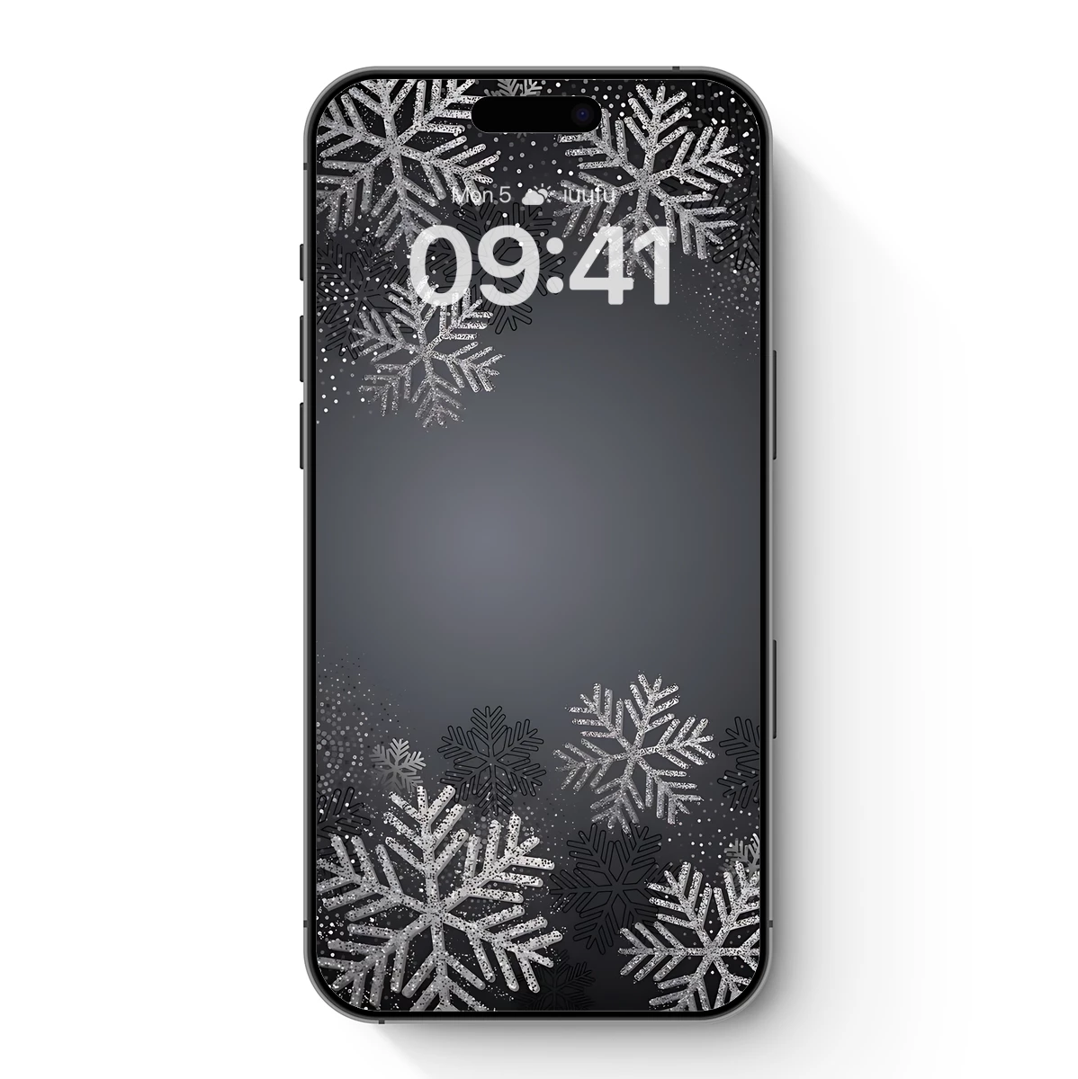 Glittering Snowflakes in Twilight