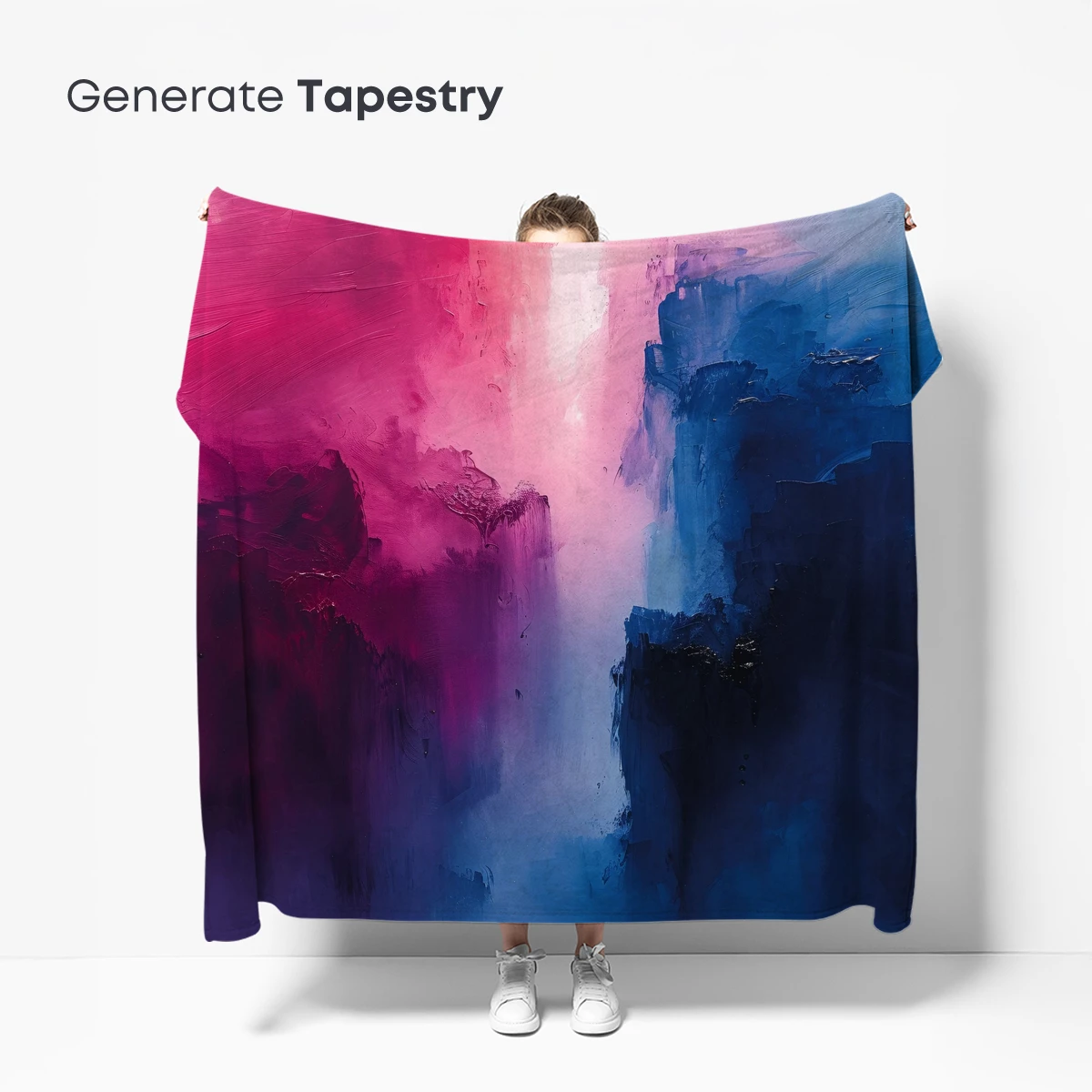 Cliffside Symphony in Pink and Blue - Image 5