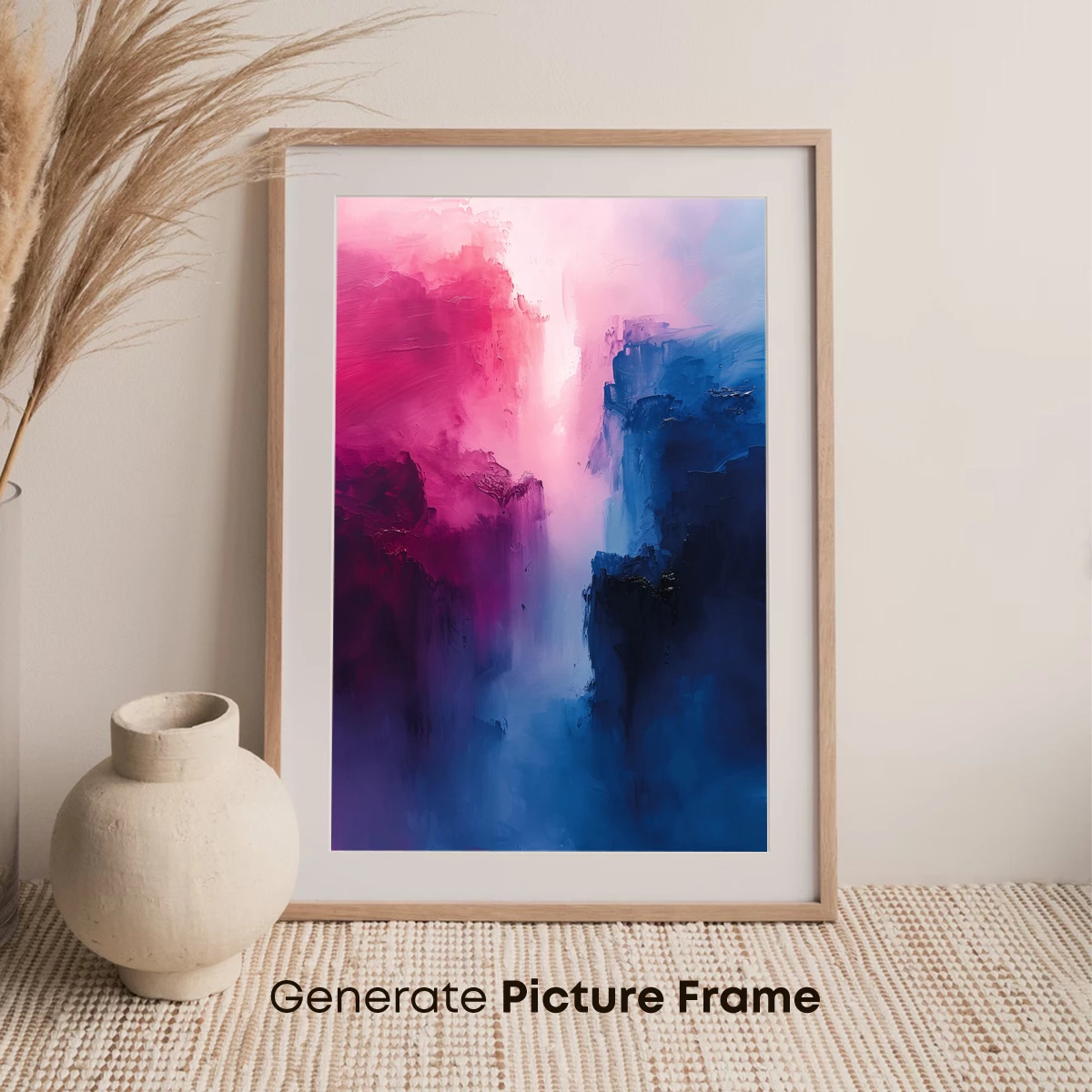 Cliffside Symphony in Pink and Blue - Image 7