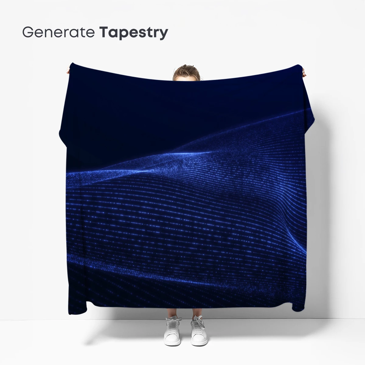 Digital Wave Symphony in Blue - Image 5