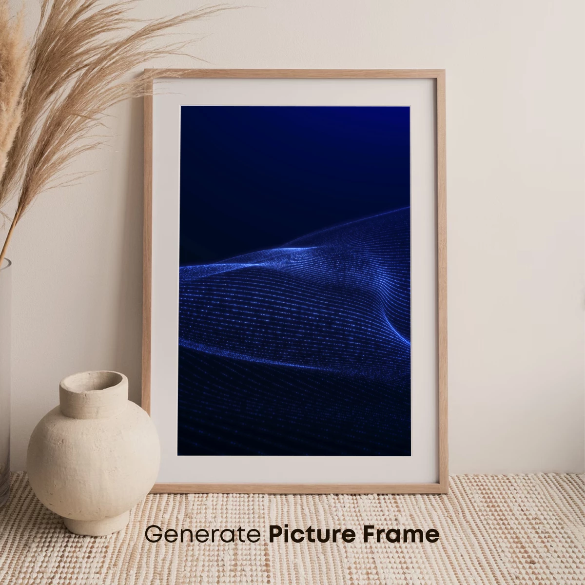 Digital Wave Symphony in Blue - Image 7