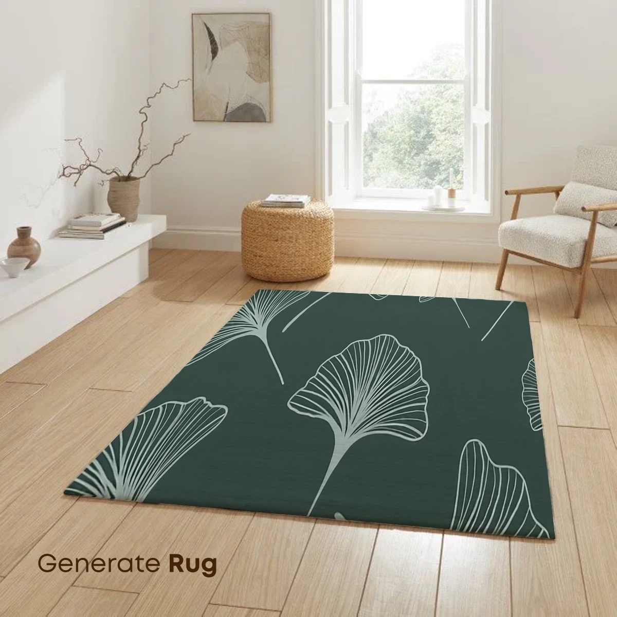 Elegant Ginkgo Silhouettes in Monochrome Harmony - Image 6