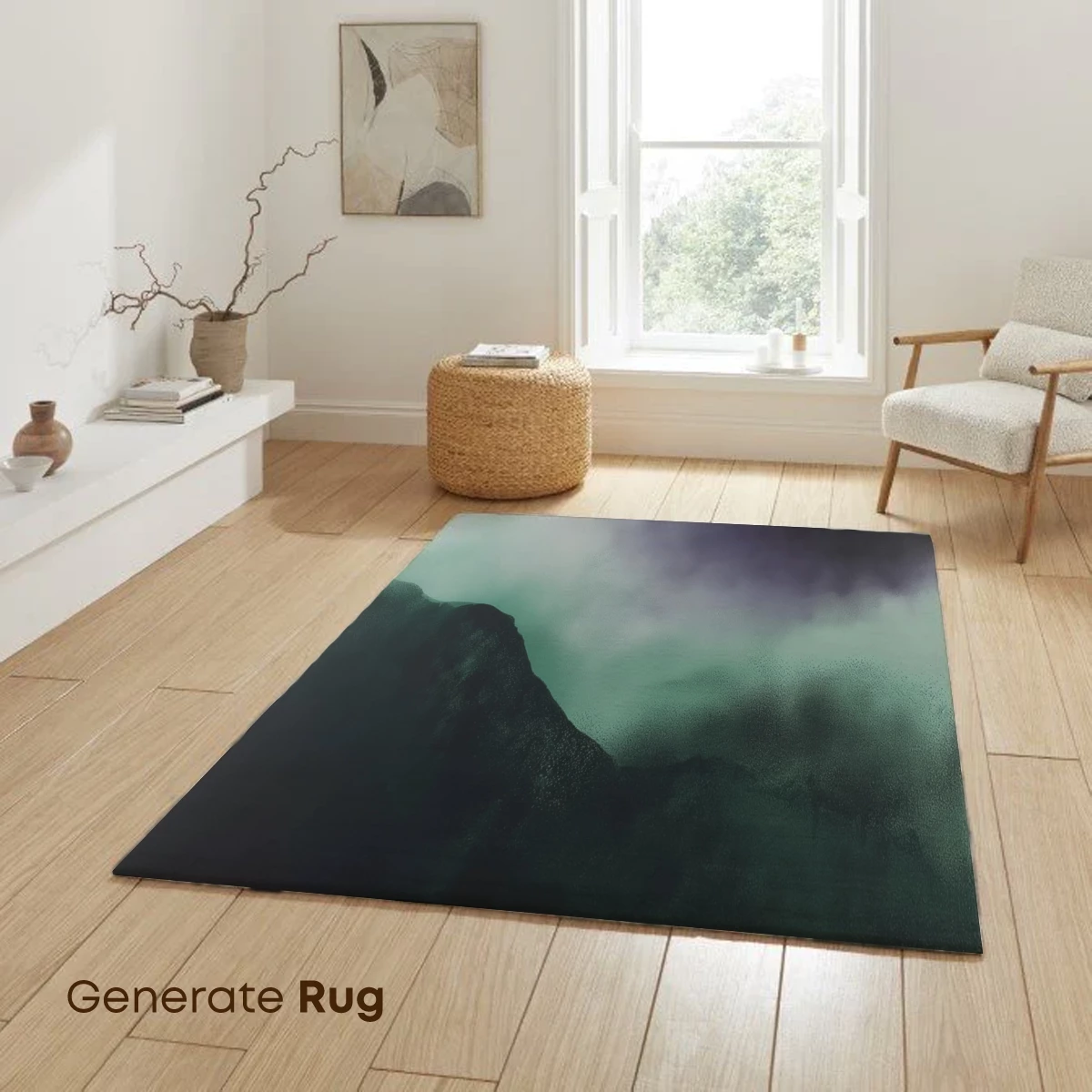 Misty Mountain Veil: Ethereal Landscape Art - Image 6